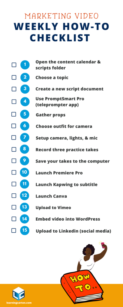 15-step Checklist To Easily Make Weekly Videos